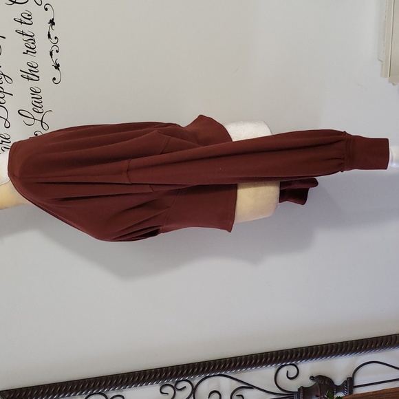 NWT Free People All Nighter Long Sleeve Waffle Crop Top - XL - Red Jasper - Picture 5 of 16